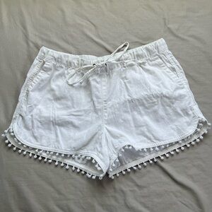 J.Crew White Linen Shorts